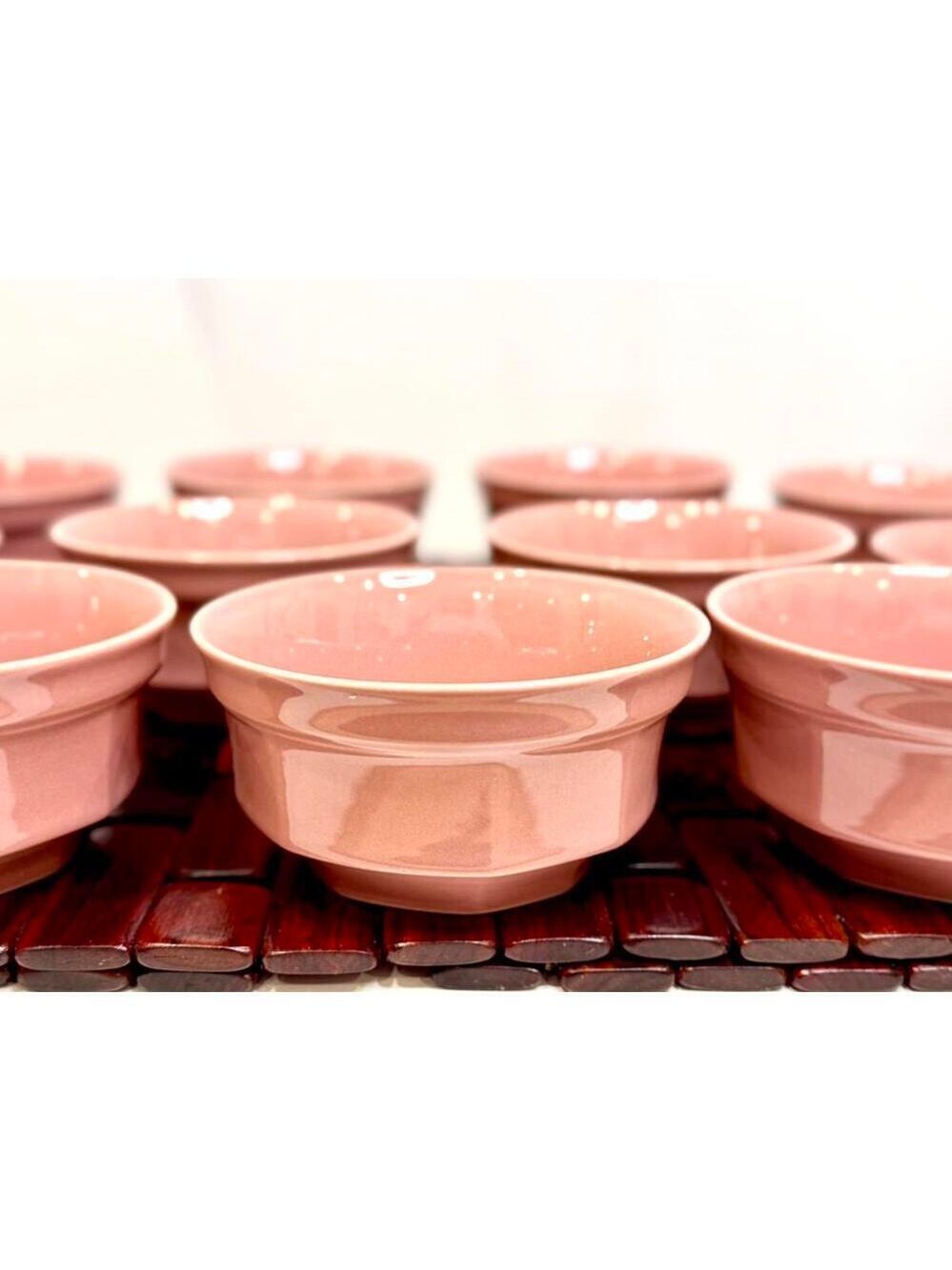Mikasa English Chintz Rose Gray Small Bowls – Set of 11, Japan Vintage Stoneware
